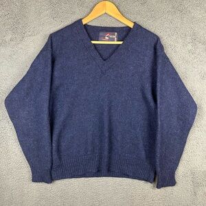 Colecciones del Andes Andeam Collection Blue Sweater Made in Peru Size Xl Alpaca